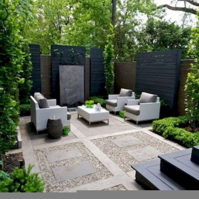 Garden seating area design