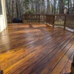 Color stain solid deck wood